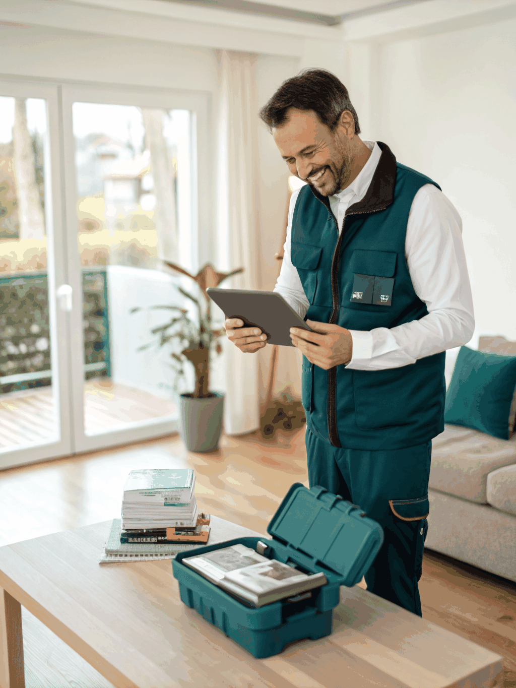 Professional home maintenance inspection in progress