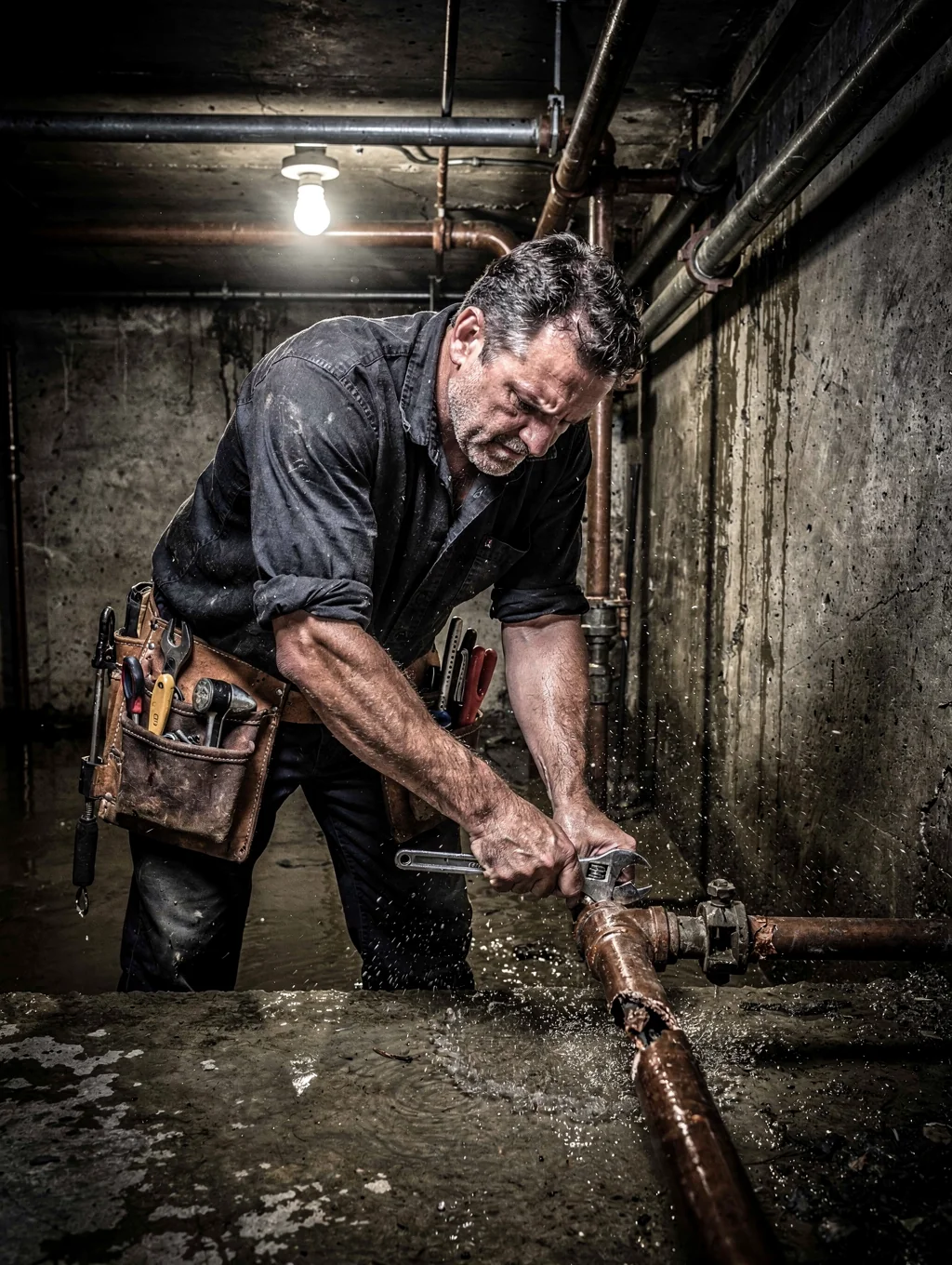 Portrait of David Rodriguez, Master Plumber