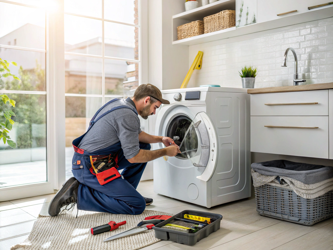 Professional repair of a high-efficiency washing machine